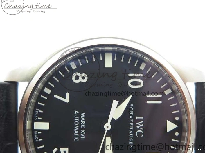 MIROTIME 0108 Affordable Mark XVII IW326501 FKF 1:1 Best Edition Black Dial on Black Leather Strap 7131